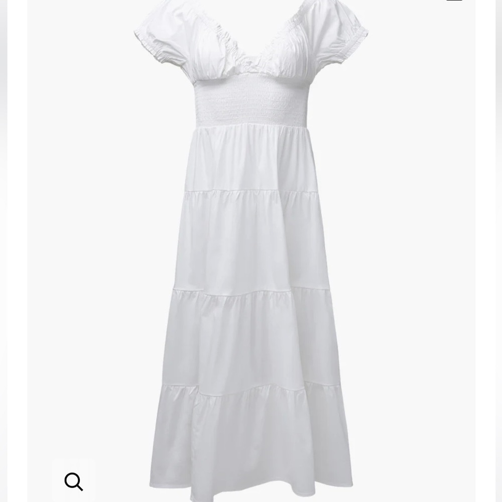 WeWoreWhat White Tiered Midi Dress